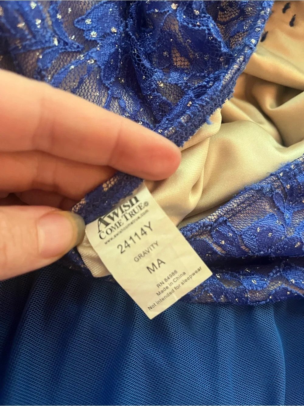 Royal Blue Beaded Sleeveless Dance Dress
